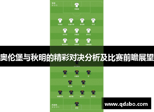 奥伦堡与秋明的精彩对决分析及比赛前瞻展望